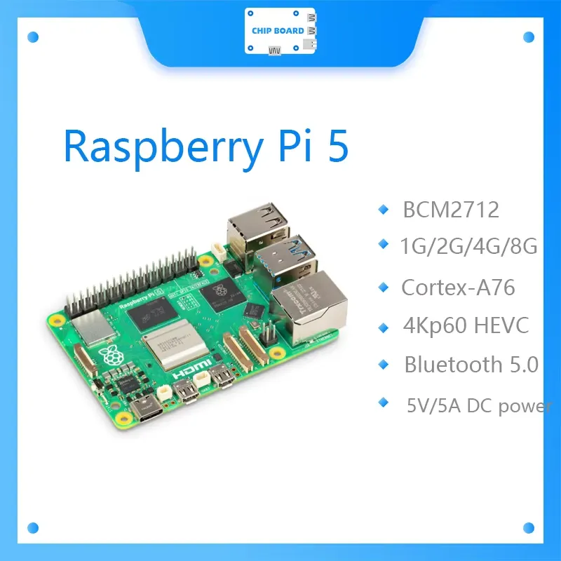 Raspberry Pi 5 8Gb Board - Raspberry Pi 5 Board için Cortex-A76